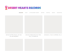 Tablet Screenshot of desertheartsrecords.com